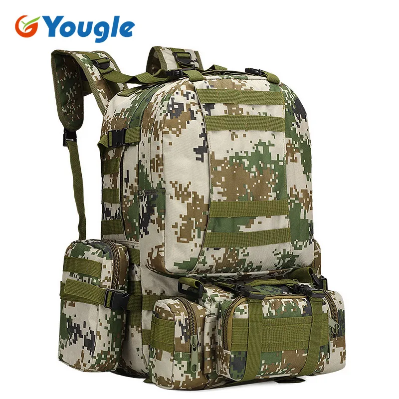 YOUGLE 50L портативный тактический военный рюкзак, рюкзак для кемпинга, походная сумка - Цвет: 07 Digital