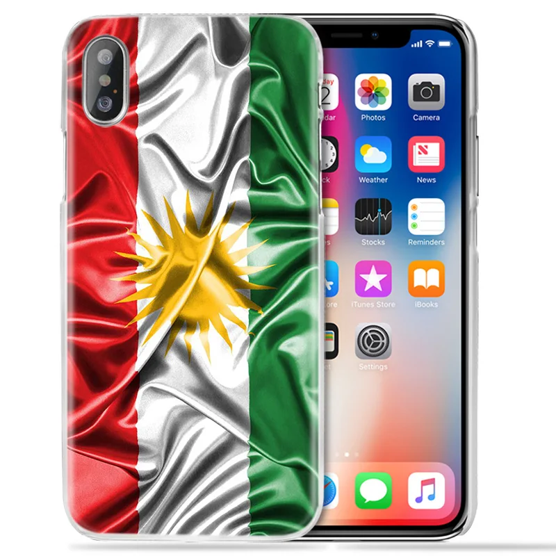Чехол Kurdistan с флагом львом для iPhone XS Max XR X 10 7S 8 6 6S Plus 5S SE 5 4S 4 5C Прозрачный жесткий пластиковый чехол для телефона 11