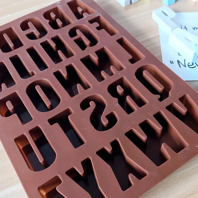 26 uppercase Силиконовые Формы ароматические гипсовые свечи для торта печенья шоколадные 3d свечи формы для изготовления свечей