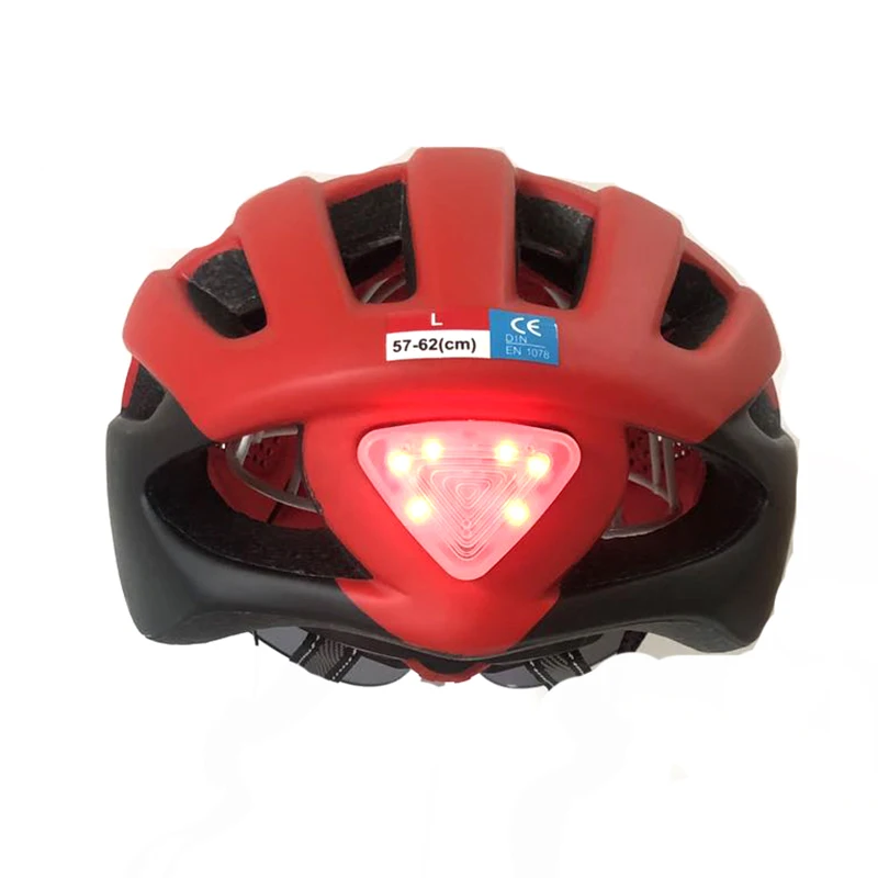 red with led Шлем для езды на горном велосипеде, серые солнцезащитные очки с линзой, светодиодный светильник casco bicicleta MTB, шлем для горного велосипеда, велосипедные очки - Цвет: red with led