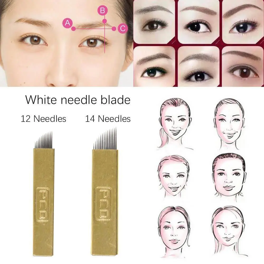 5 шт. иглы для татуажа бровей 12 контактов|microblading needles|blade microbladingpcd |