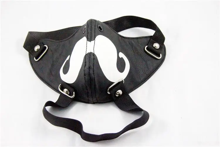 Мода в стиле панк-рок кожа маска для Для мужчин женщин Танцевальная Вечеринка