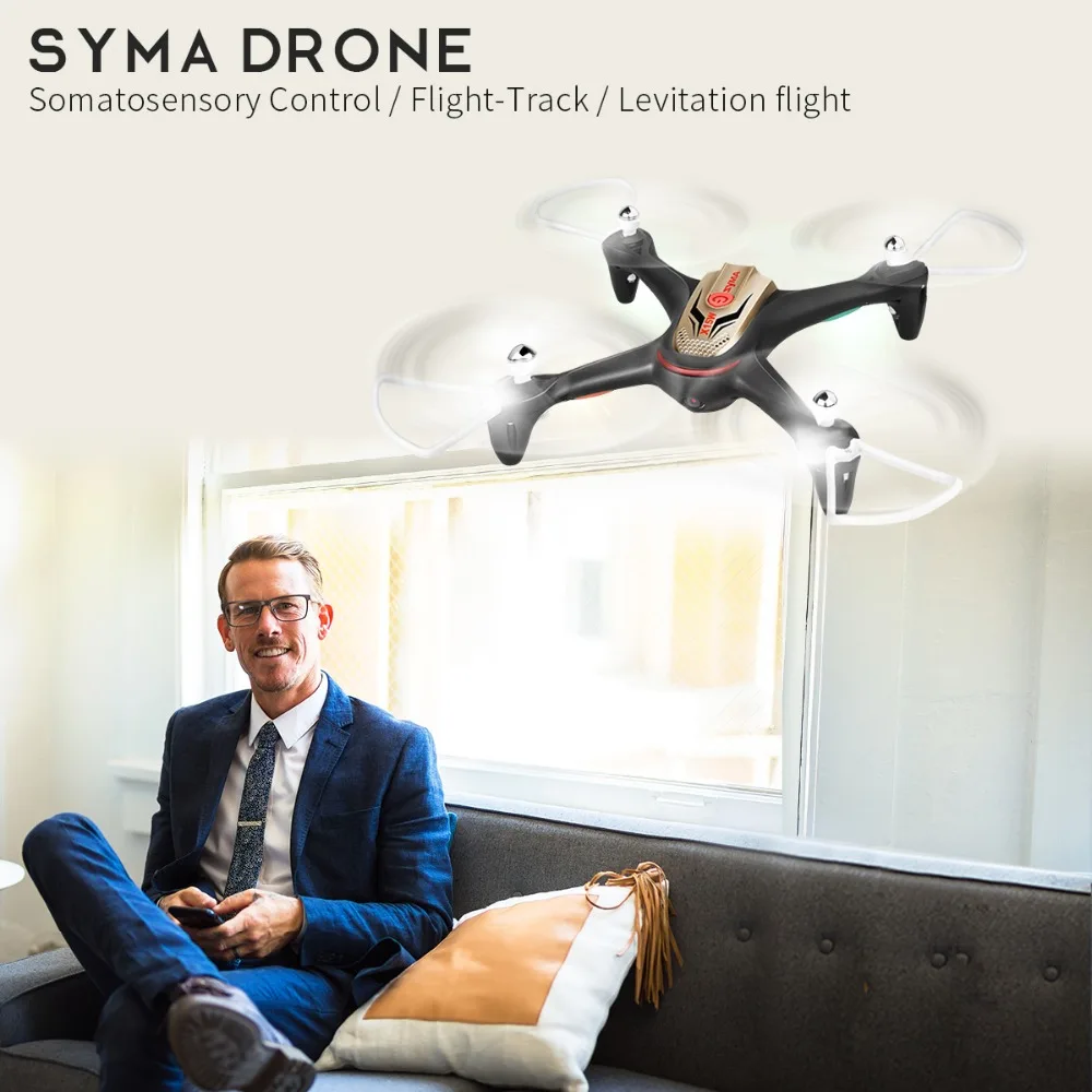 Дрон Syma X15W с Wi-Fi FPV камерой удержанием высоты 3d-флипом RC квадрокоптером RTF умным