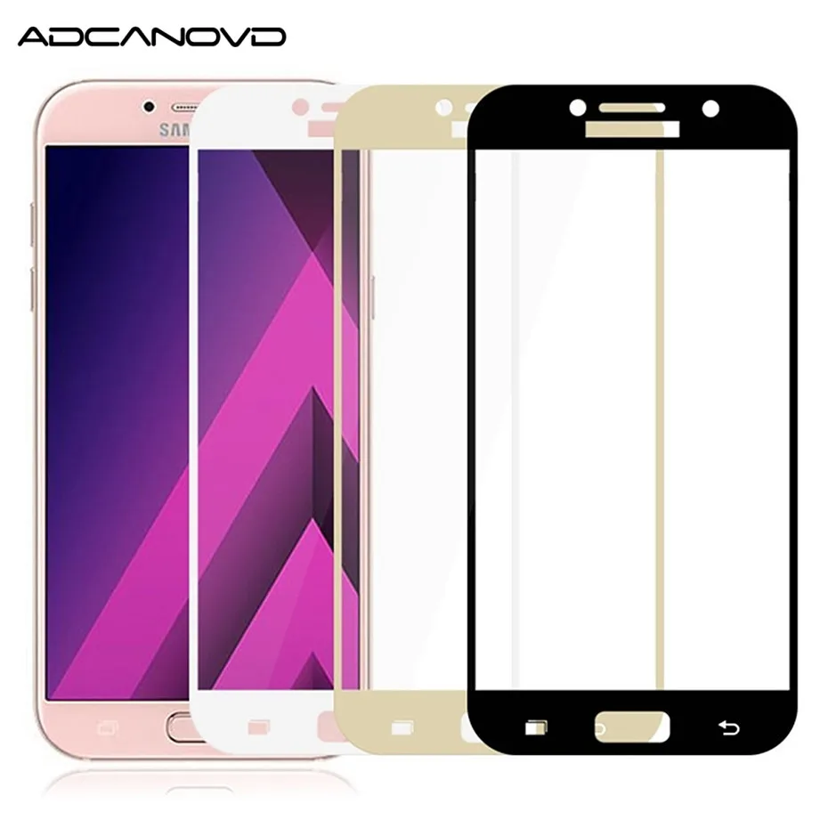 Закаленное стекло с полным покрытием для samsung a5 a6 a7 a8 2018 защитная пленка экрана a3