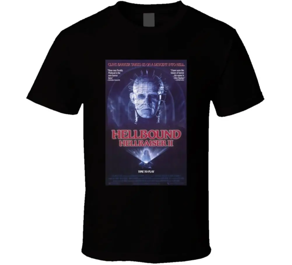 Hellbound Hellraiser 2 крутая Винтажная футболка с изображением постера из фильма 100%