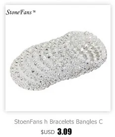 StoneFans Шарм ряд Мода Кристалл 10 РЯД браслет циркон браслет цепи на запястье Strand ab Браслеты для Для женщин Pulseiras Bijoux