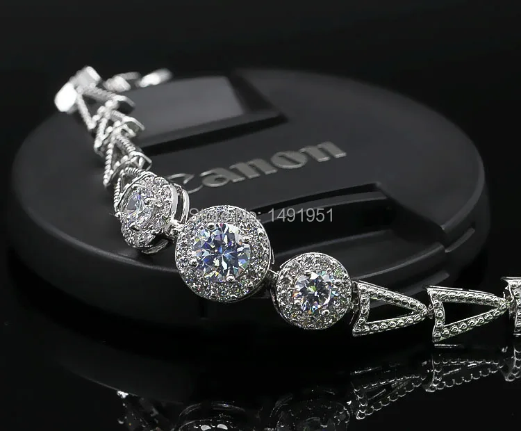 AAA CZ браслеты для женщин Изящные ювелирные изделия 2 цвета геометрические узоры