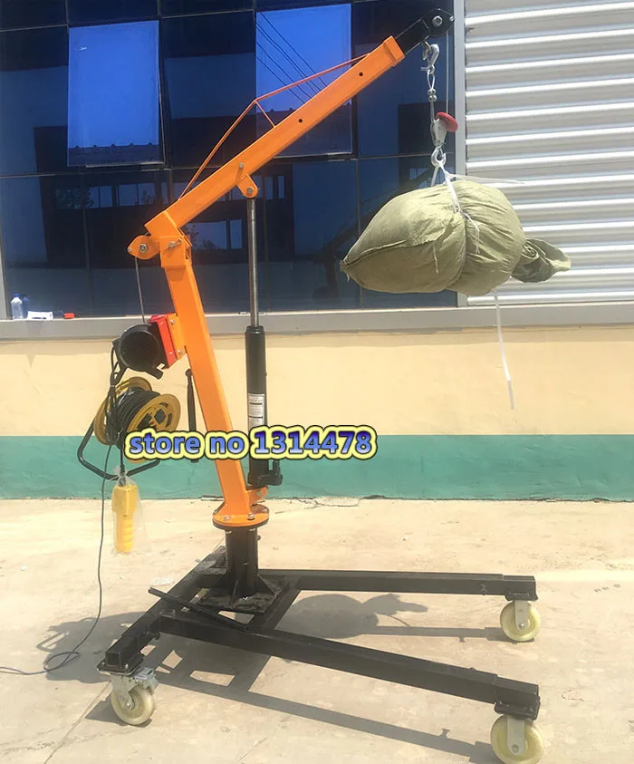 220v 380v электрическая лебедка Подъемная Машина 500 кг ручной и Электрический кран 360 градусов Съемная лебедка