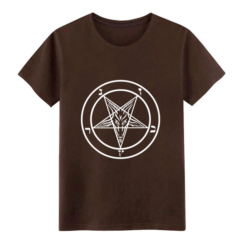 pentagram baphomet t shirt Printing Short Sleeve S-3xl Normal Cute Comical Spring Autumn Family | Мужская одежда