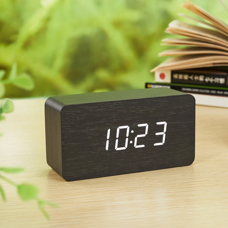 Бамбук и деревянный календарь цифровой термометр LEDclock для контроля