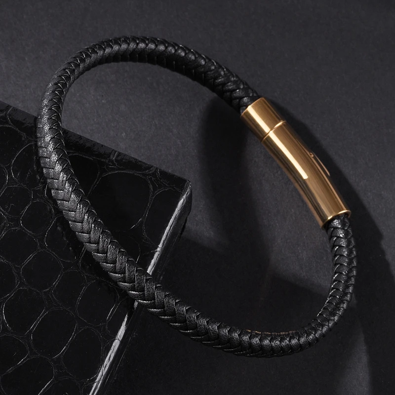 Mozo Fashion оптом подвеска плетеный кожаный браслет Для женщин ручной работы золотой