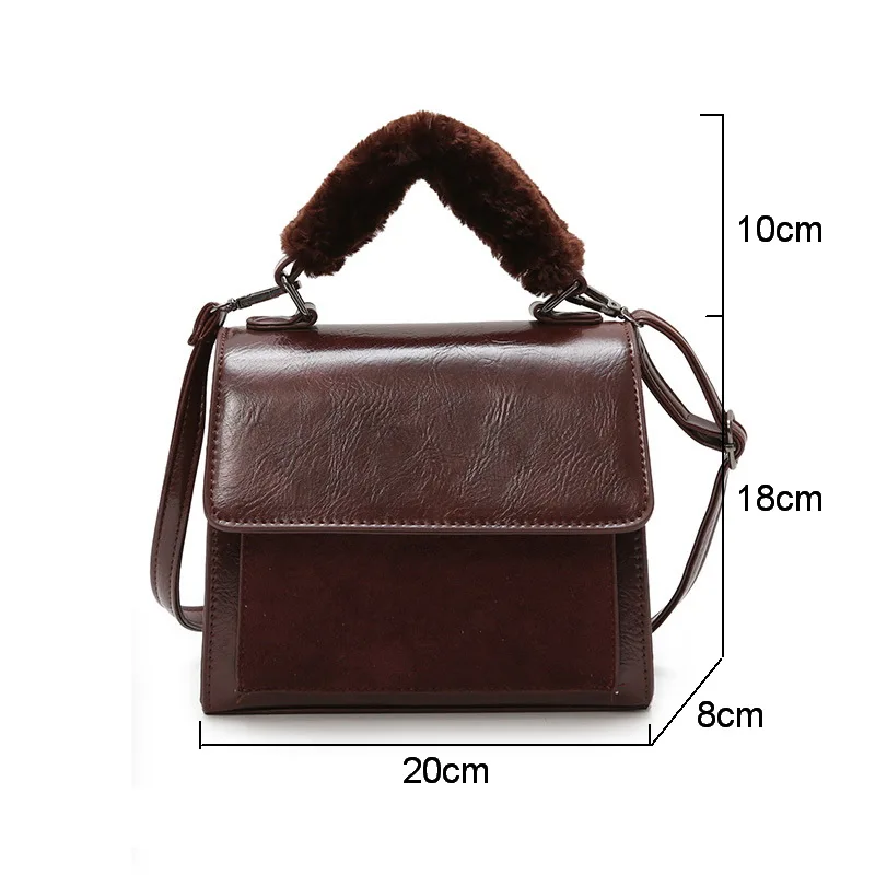 

Ansloth Vintage Oil Wax PU Leather Bag For Women Simple Tote Handbags Casual Shoulder Bags For Woman Small Crossbody Bag HPS269