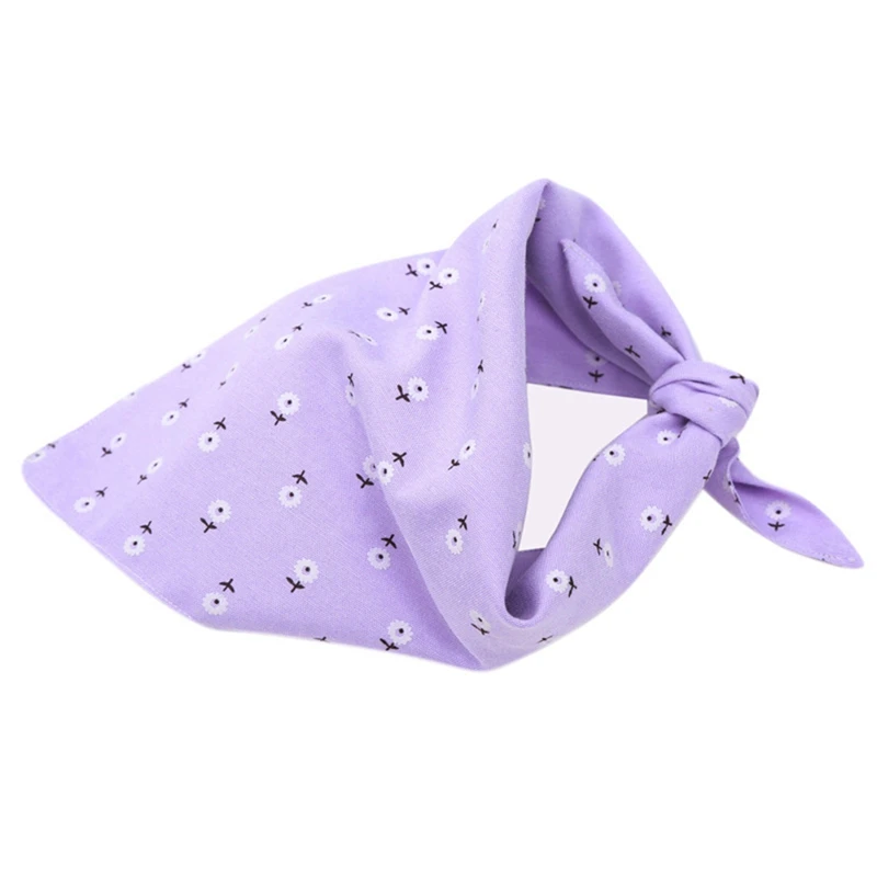 

New Pet Bandana Scarf Dog Triangular Bibs for Valentine's Day Lovely Printed Flowers Design pet supplies For Gatos