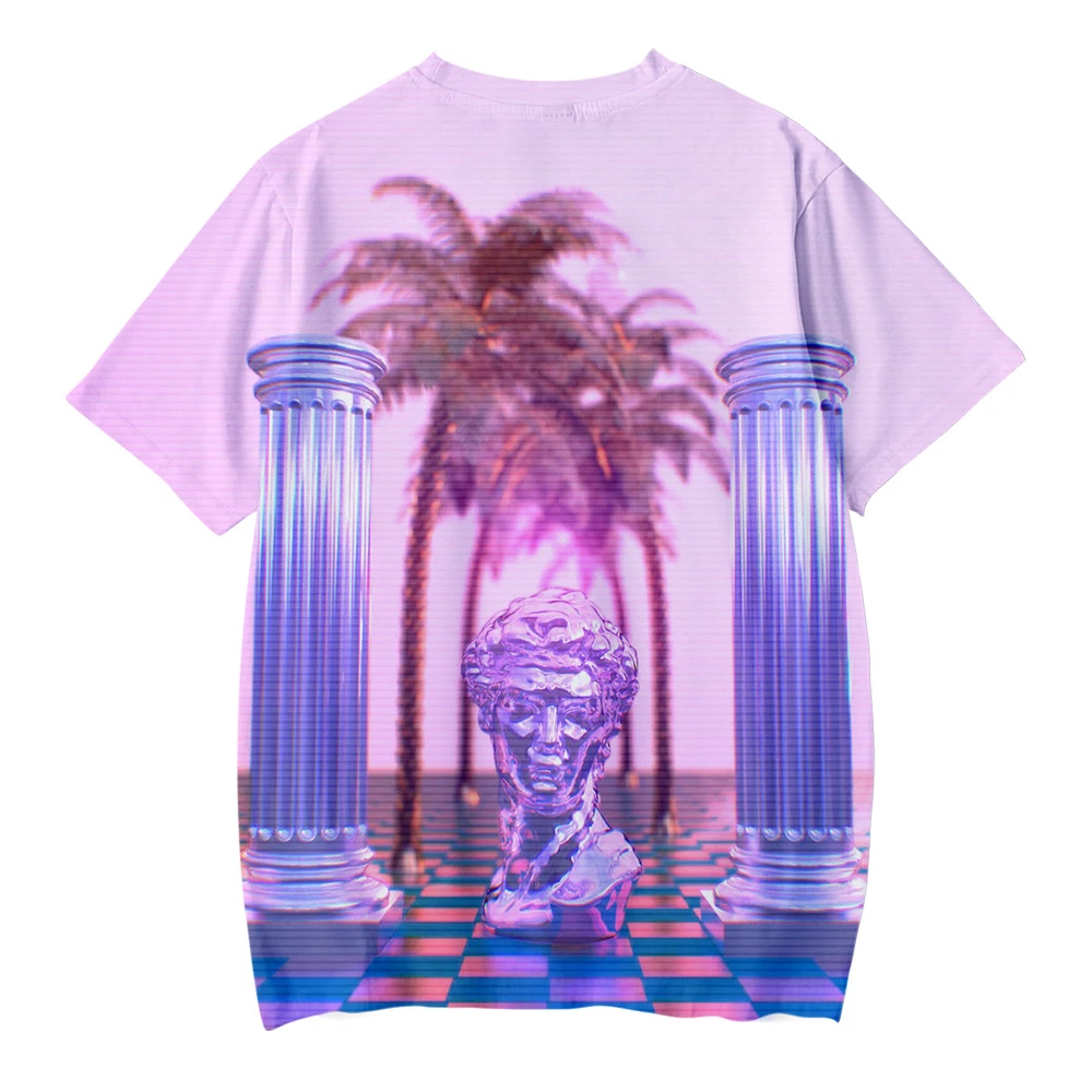 Детская футболка Vapourwave Harajuku с короткими рукавами и 3D-принтом для мальчиков