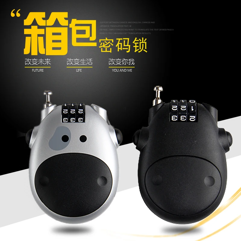 

Telescopic Rope Combination Locks, Luggage Password Padlock Travel Bag Bicycle Cable Safety Security Cable Digit Anti-theft Lock