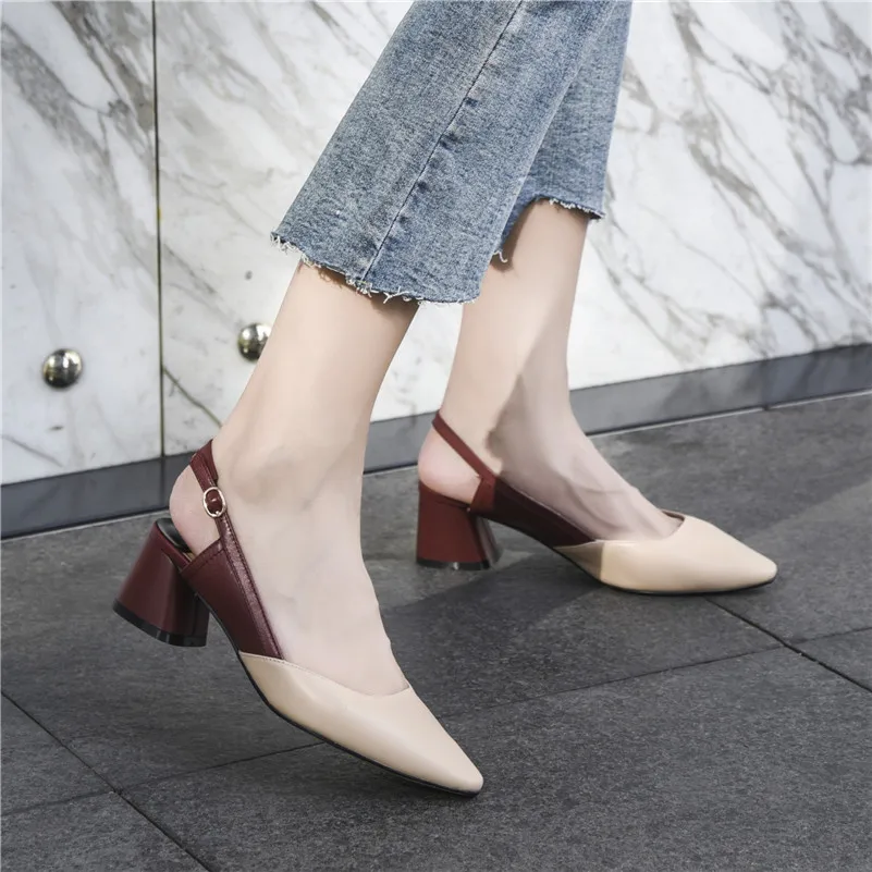 Женские туфли лодочки FEDONAS винтажные из натуральной кожи с острым носком и