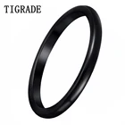 Tigrade 2 мм высокое из полированной Керамики Кольца для женщин Куполообразное черное тонкое обручальное кольцо для помолвки ювелирные изделия bijoux друг подарок оптом