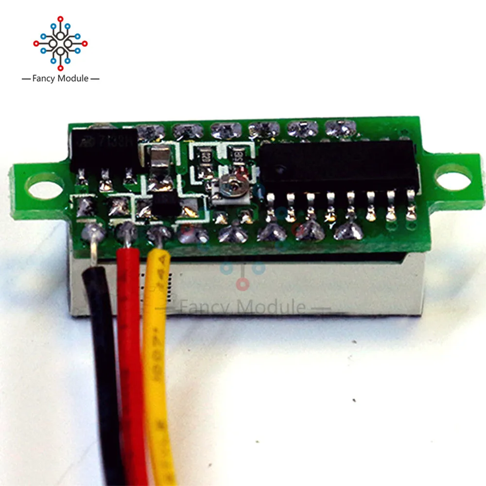 Цифровой вольтметр diymore Mini 0 28 дюйма 3 провода светодиодный дисплей синий красный