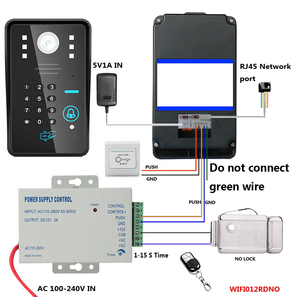 Беспроводной видеодомофон 720P с Wi Fi и RFID паролем дверной звонок система ночного