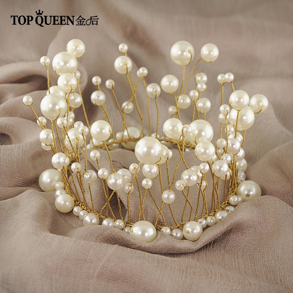 TOPQUEEN HP184 свадебные аксессуары для волос для свадьбы тиара и корона ручной работы свадебные аксессуары для волос; Свадебные тиара Свадебная повязка на голову