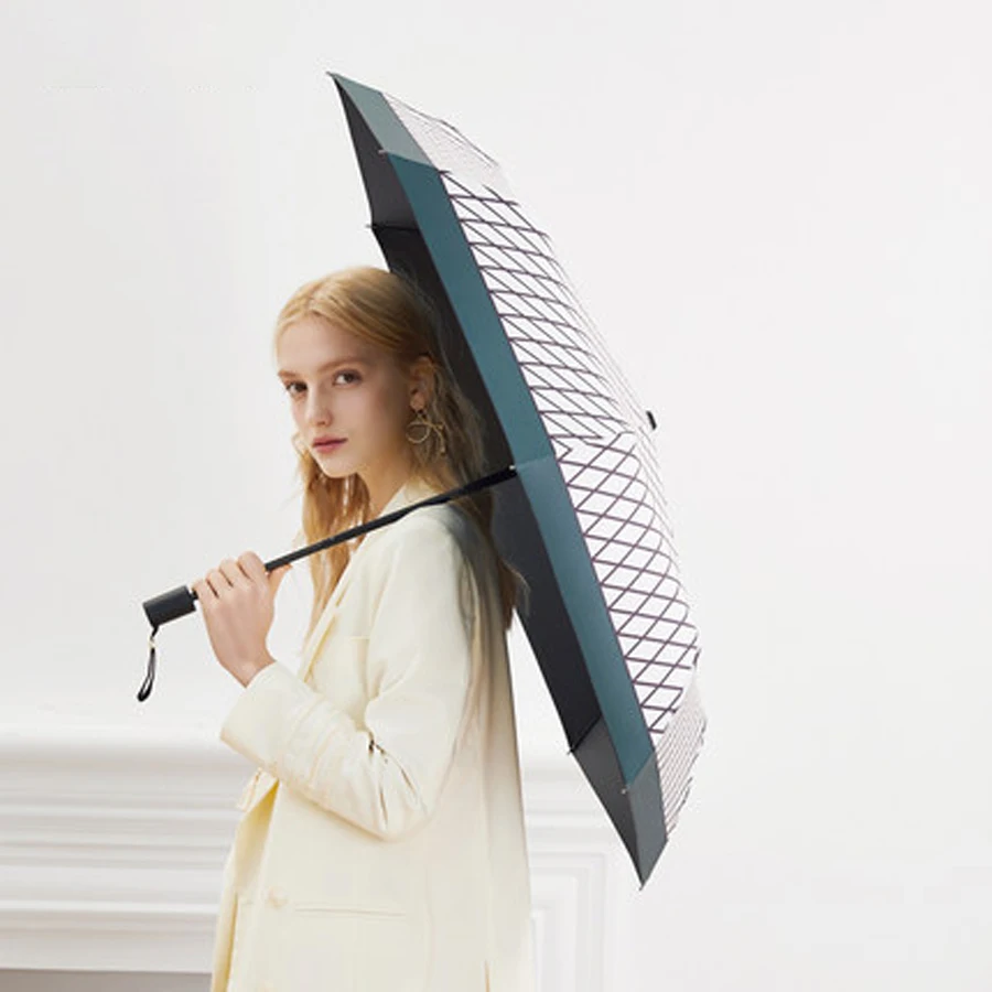

UV Rain Folding Umbrella Sun Women Girls Windproof White Mini Parasol Lace Golf Umbrellas Male Children Small Rainy Gift 40S210