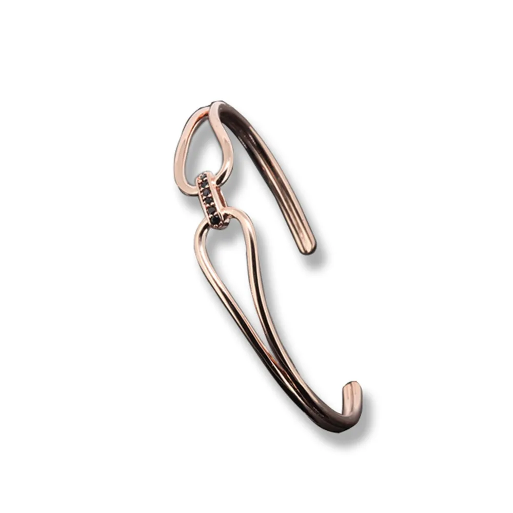 Лидер продаж модный браслет с микрозакрепкой Открытый черным фианитом и