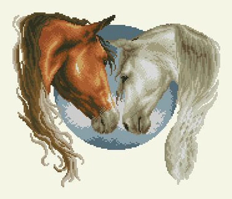 

Набор для вышивки крестом, 11CT & 14CT,Love the horse