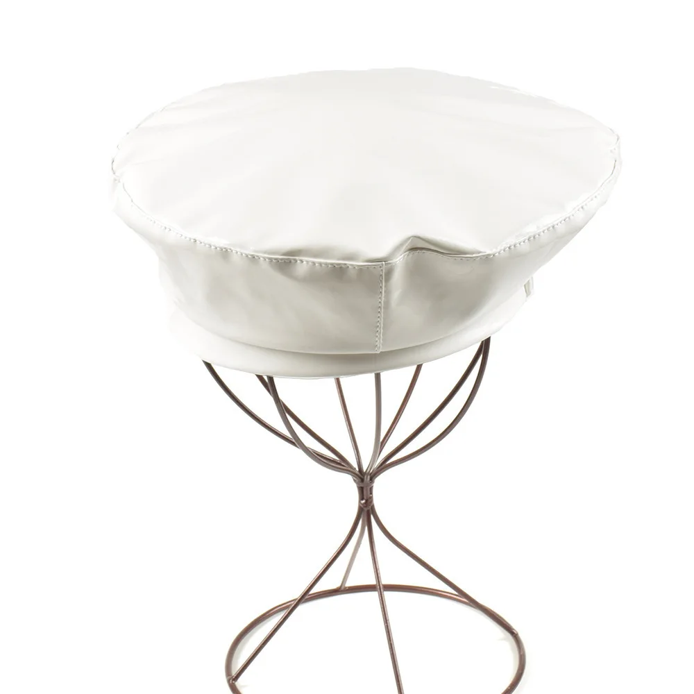 Новинка, Модный берет из лакированной кожи, высокое качество, женские шапки, одноцветная шляпа с плоским верхом, из ПУ кожи, громоздкая Кепка Капитана для женщин