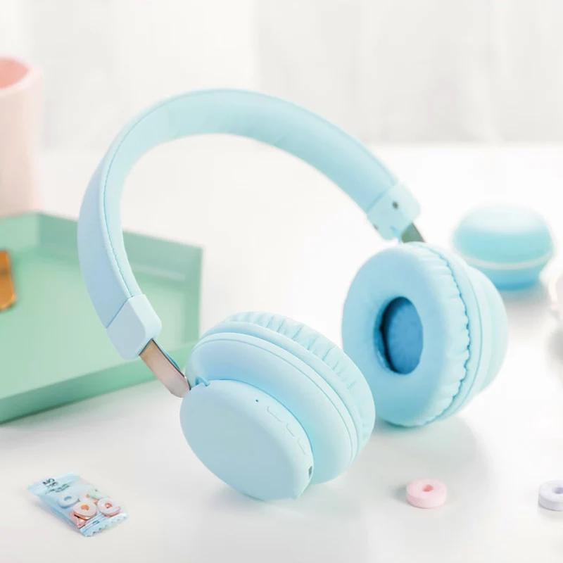Модные розовые золотые беспроводные Bluetooth наушники, милые наушники с микрофоном, Bluetooth наушники для женщин, девочек, детей