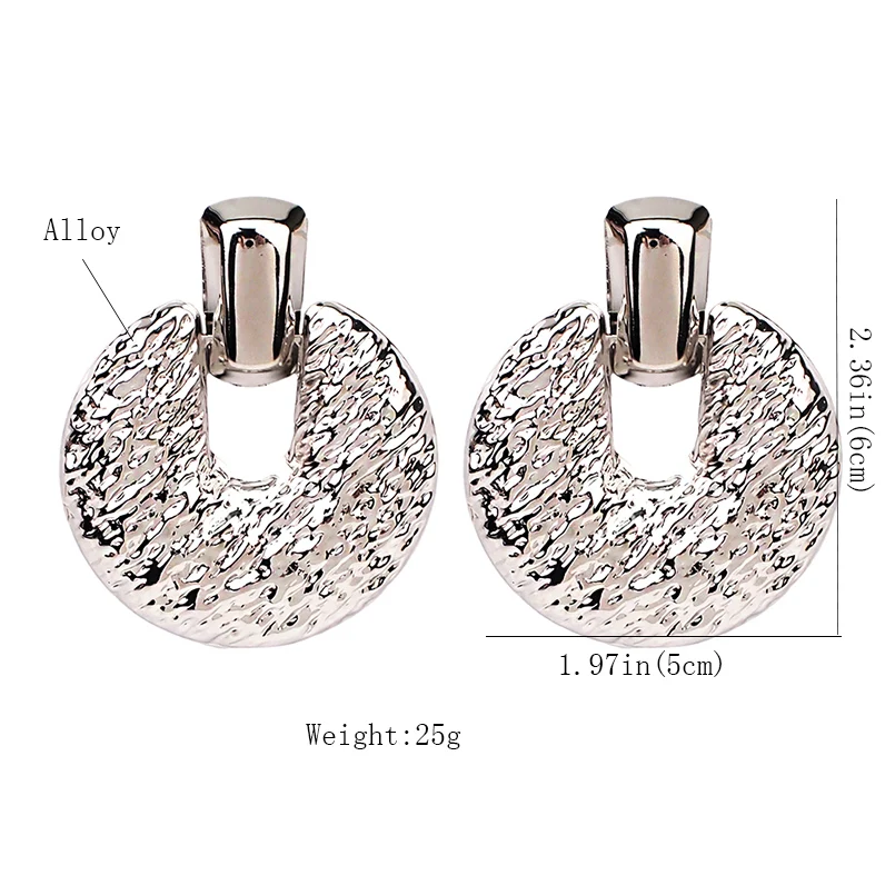 Женские круглые серьги-подвески металлические ювелирные изделия для свадебной
