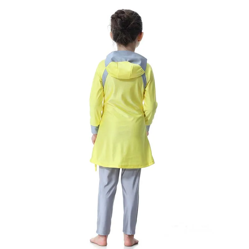 Мусульманский купальный костюм для девочек Толстовка с капюшоном Мусульманская