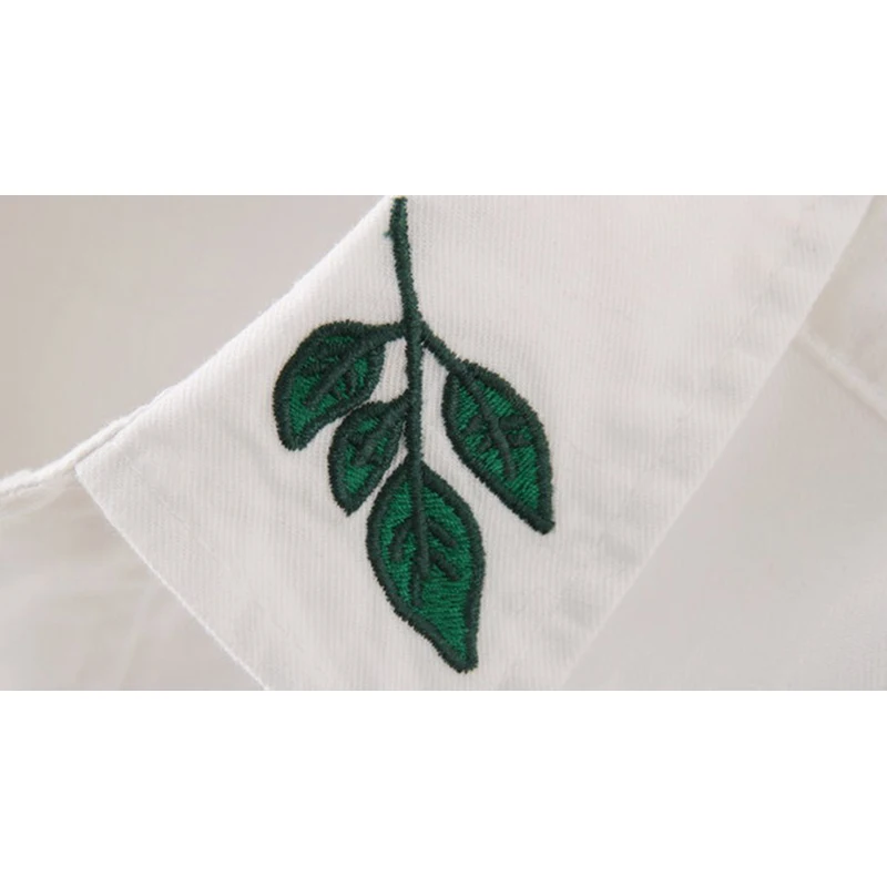 Японская хлопковая повседневная женская блузка с отложным воротником и длинным