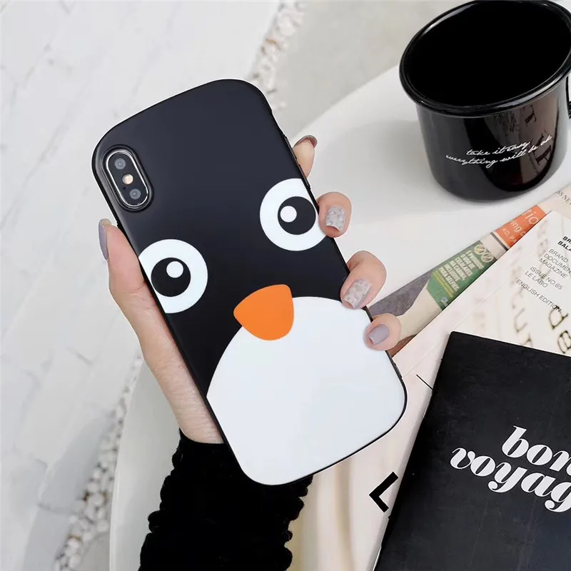 Милый мультфильм Пингвин чехол для iPhone XS Max XR X 7 плюс 8 6/S Мягкий ТПУ задняя крышка |