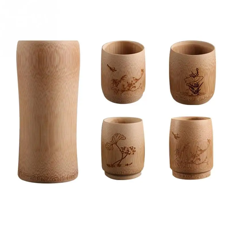 Кружка для пива кофе бамбуковая Питьевая чашка чай пиво Винтаж сок молоко в