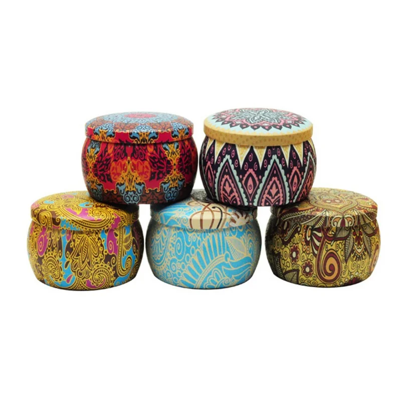 Олово Can бездымный красивый свадебный соевый аромат ароматическая свеча