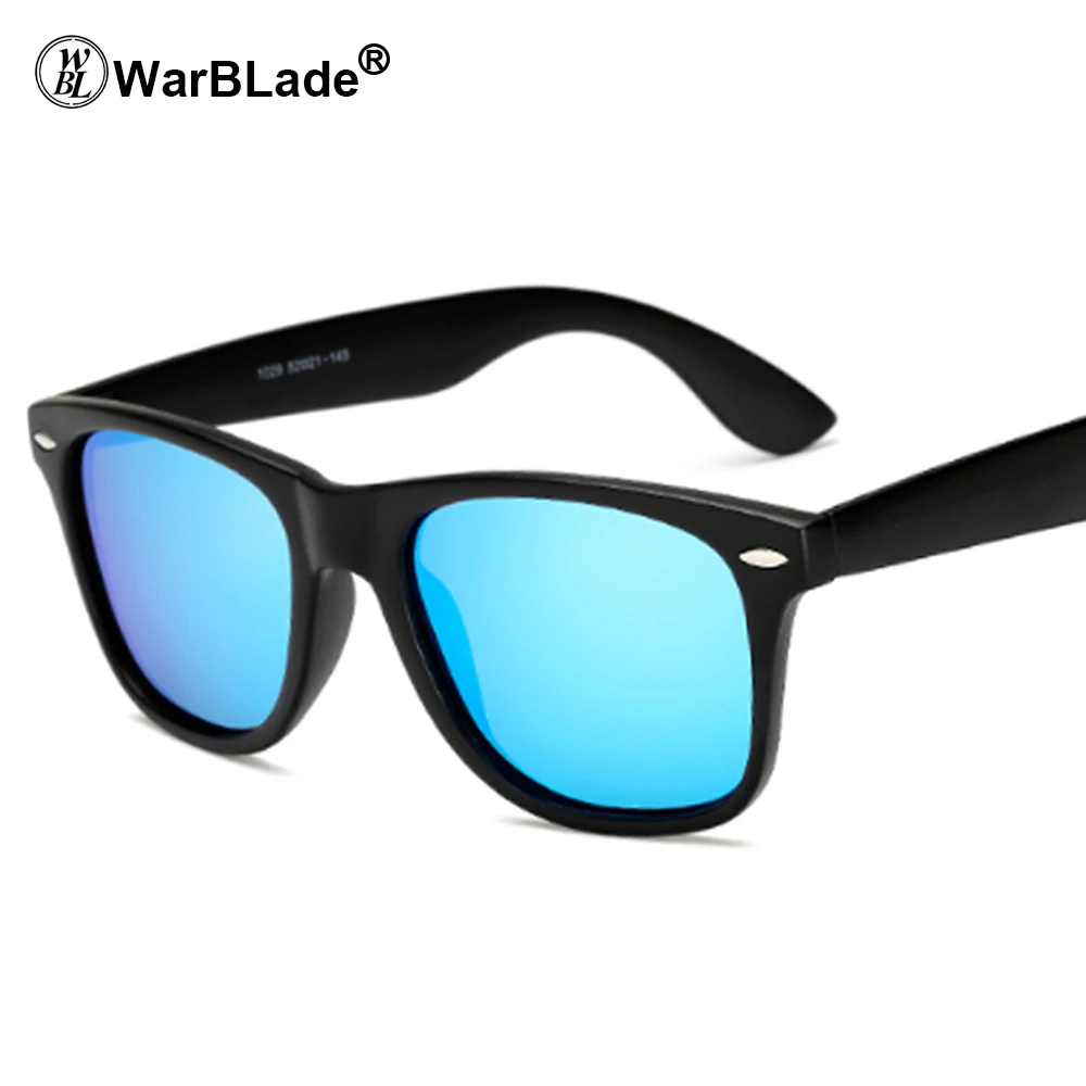 sa blakc blue WarBLade, модные мужские поляризованные солнцезащитные очки, мужские очки для вождения, зеркальные очки, черная оправа, солнцезащитные очки, UV400, gafas oculos - Цвет линз: sa blakc blue