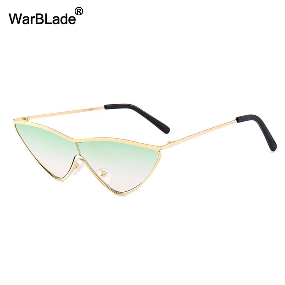 Sexy Cat Eye Sunglasses Women Eyewear Metal Frame Triangle Vintage Shades Sun Glasses Female UV400 2018 WarBLade | Аксессуары для
