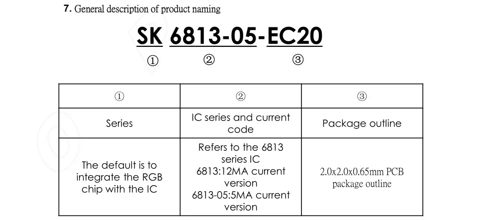 50-1000 шт SK6813-EC20; SK6813 SMD Тип встроенный контрольный светодиодный светильник источник интегрирующий схема управления и светильник