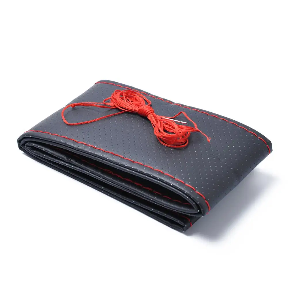 38 см крышка рулевого колеса автомобиля Ручное шитье полный охват мягкие