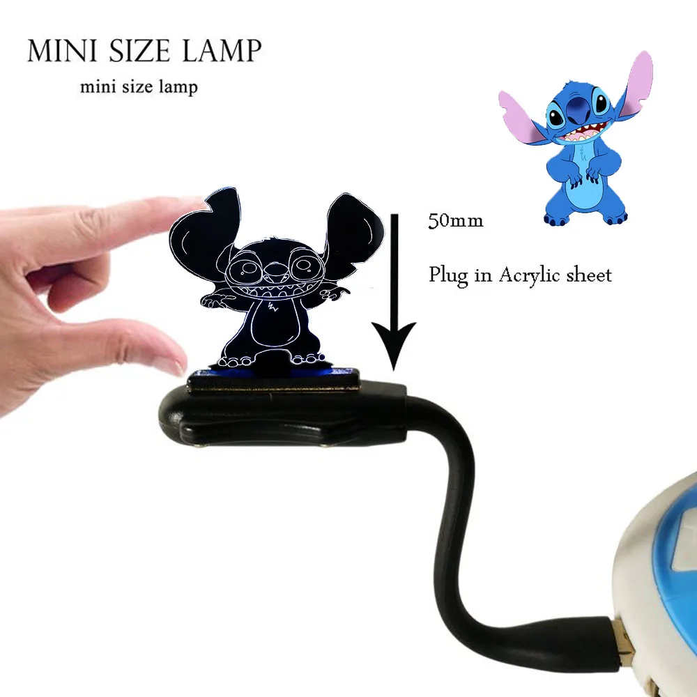 3D мультфильм стежка светодиодный ночник USB переключатель сенсорный свет 7 цветов