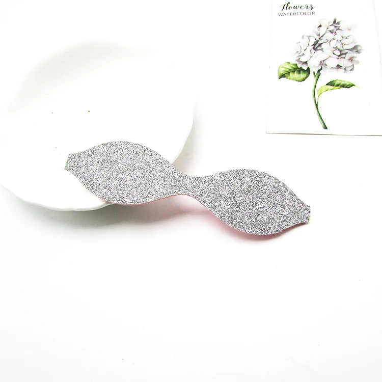 silver 40 шт. Kawaii мягкие блестящие бантики аксессуары патчи 2,5x10,5 см аппликации для одежды Швейные принадлежности "сделай сам" Ремесло Украшение - Цвет: silver