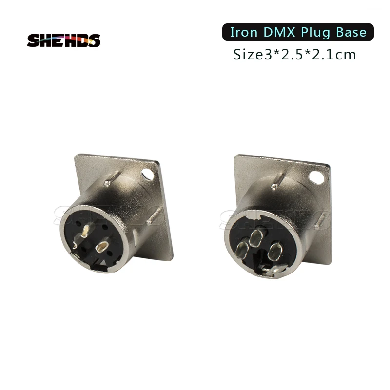 Iron 2 шт./лот Железный/пластиковый разъем DMX512 3 pin XLR сигнальная розетка панель адаптер Разъем для DMX кабель сценические огни DMX управление - Цвет: Iron