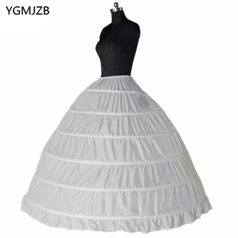 Подъюбник с кружевной кромкой 6 юбок-обручей для бального платья свадебного