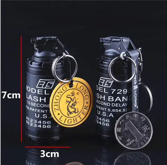 Мужская металлическая зажигалка в стиле милитари 7 см | Дом и сад