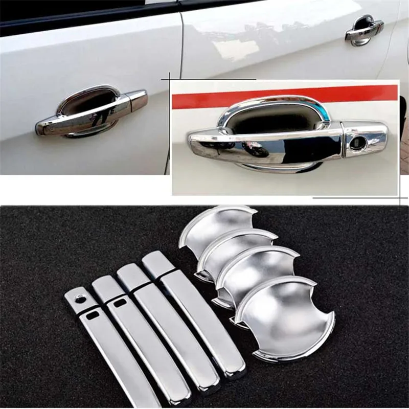 

Non-Rusty Chrome Door Handle Bowl Cover Cup Overlay Trim For Chevrolet Sail3 2015
