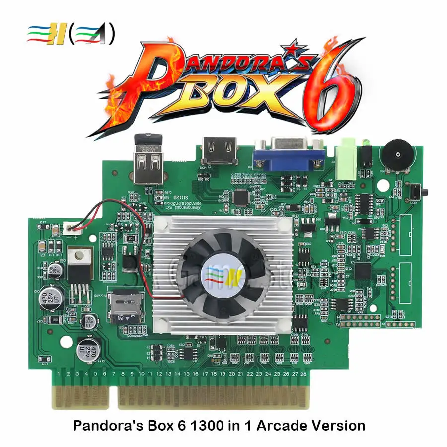 Pandora Box 6 1300 в 1 плата jamma VGA CGA HDMI-Совместимость с аркадной машиной может добавить 3000