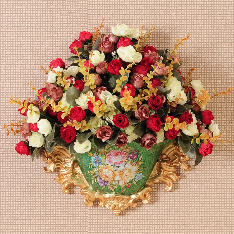 Европейский ретро настенный смоляный ваза украшение ремесла домашний коридор