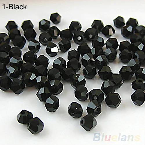 100 шт. свободные стеклянные конус Хрустальные шарики прокладки 4 мм прозрачный