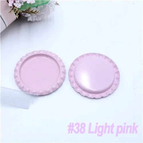 38-Lightpink Креативная двухсторонняя цветная Круглая Плоская Бутылочная крышка без отверстия 25 шт./лот внутри 25 мм для рукоделия аксессуары - Цвет: 38-Lightpink
