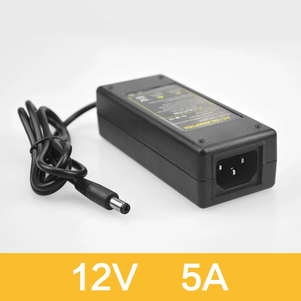 12V 5A 1A 2A 3A 5A 5V Питание Универсальный светодиодный драйвер 100V 240 V-12 V 24V Напряжение преобразователь коммутатор gigabit Мощность адаптер Зарядное устройство - Цвет: 12V 5A